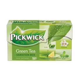 Zöld tea, 20x2 g, PICKWICK &quot;Zöld tea Variációk&quot;, citrom, jázmin, earl grey, borsmenta