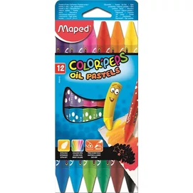 Olajpasztell kréta, MAPED &quot;Color`Peps&quot;, 12 különböző szín