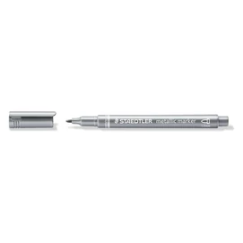 Dekormarker, 1-2 mm, kúpos, STAEDTLER &quot;8323&quot;, ezüst