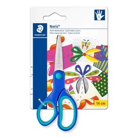 Olló, iskolai, 14 cm, balkezes, STAEDTLER &quot;Noris 965&quot;, kék