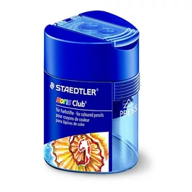 Hegyező, kétlyukú, tartályos, STAEDTLER &quot;Noris 512 F&quot;, kék