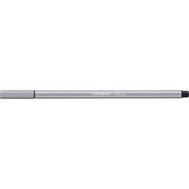 Filctoll, 1 mm, STABILO &quot;Pen 68&quot;, közép szürke
