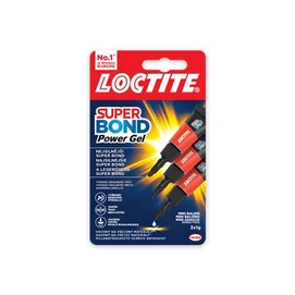 Pillanatragasztó gél, 3 x 1 g, HENKEL &quot;Loctite Super Bond POWER Gél Mini Trio&quot;