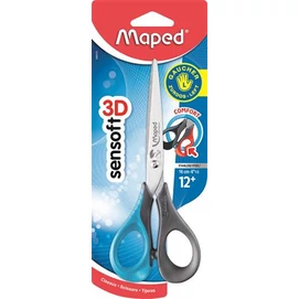 Olló, általános, 16 cm, balkezes, MAPED &quot;Sensoft 3D&quot;, vegyes színek