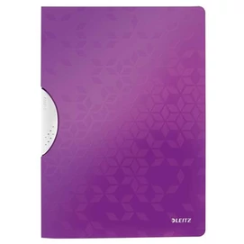 Gyorsfűző, klipes, PP, A4, LEITZ &quot;Wow ColorClip&quot; lila