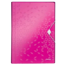 Harmonikamappa, A4, PP, 6 rekeszes, LEITZ &quot;Wow&quot;, rózsaszín