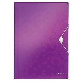 Harmonikamappa, A4, PP, 6 rekeszes, LEITZ &quot;Wow&quot;, lila