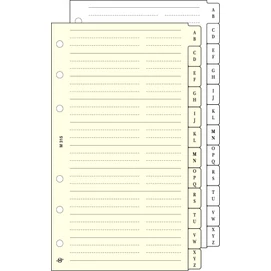 Kalendárium betét, telefonregiszter, &quot;L&quot;, SATURNUS, chamois