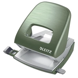 Lyukasztó, kétlyukú, 30 lap, fém, LEITZ &quot;Nexxt Style, olajfazöld
