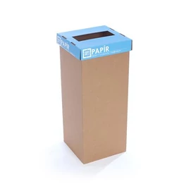 Szelektív hulladékgyűjtő, újrahasznosított, 50 l, RECOBIN &quot;Office&quot;, kék