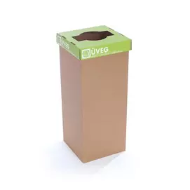 Szelektív hulladékgyűjtő, újrahasznosított, 50 l, RECOBIN "Office", zöld