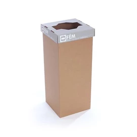 Szelektív hulladékgyűjtő, újrahasznosított, 50 l, RECOBIN &quot;Office&quot;, szürke