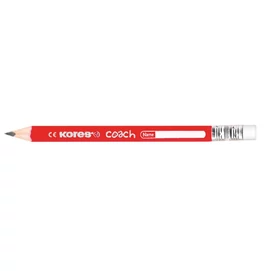 Grafitceruza radírral, HB, háromszögletű, jumbo, KORES &quot;Coach&quot;
