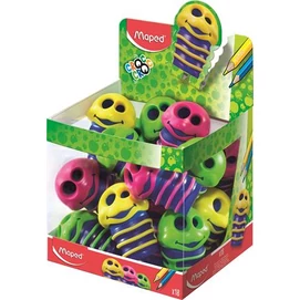 Hegyező display, kétlyukú, tartályos, MAPED &quot;Croc Croc&quot;, kukac, vegyes színek