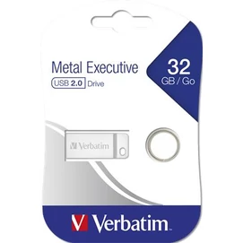 Pendrive, 32GB, USB 2.0,  VERBATIM &quot;Executive Metal&quot;, ezüst