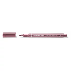 Dekormarker, 1-2 mm, kúpos, STAEDTLER &quot;8323&quot;, metálpiros