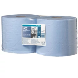 Törlőpapír, tekercses, 26 cm átmérő, W1/W2 rendszer, 2 rétegű, TORK &quot;Plusz&quot;, kék