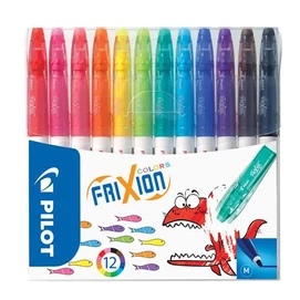 Filctoll készlet, 0,39-0,7 mm, törölhető, PILOT &quot;Frixion Colors&quot;, 12 különböző szín