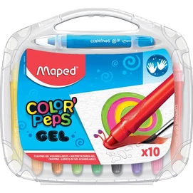 Zsírkréta, kitekerhető, MAPED &quot;Color`Peps GEL&quot;, 10 különböző szín