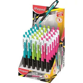 Nyomósirón display, 0,5 mm, MAPED &quot;Long Life&quot;, vegyes színek (szín nem választható)