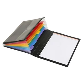 Harmonikamappa, PP, 6 rekeszes, VIQUEL &quot;Manager Rainbow Class&quot;, fekete