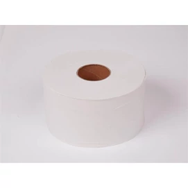 Toalettpapír, T2 rendszer, 2 rétegű, 19 cm átmérő &quot;Mini Jumbo&quot;, fehér