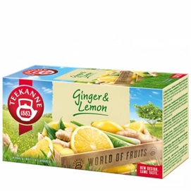 Gyümölcstea, 20x1,75 g, TEEKANNE &quot;World of Fruits&quot;, gyömbér-citrom