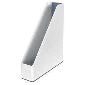 Iratpapucs, műanyag, 73 mm, kettős színhatású, LEITZ &quot;Wow&quot;, fehér