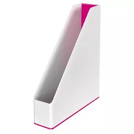 Iratpapucs, műanyag, 73 mm, kettős színhatású, LEITZ "Wow", rózsaszín