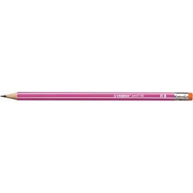Grafitceruza radírral, HB, hatszögletű, STABILO &quot;Pencil 160&quot;, rózsaszín