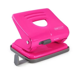 Lyukasztó, kétlyukú, 25 lap, fém, RAPESCO &quot;825&quot;, pink