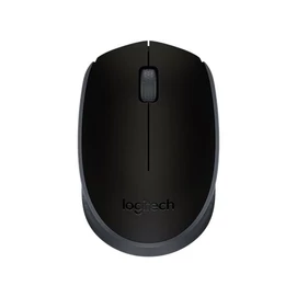 Egér, vezeték nélküli, optikai, közepes méret, USB, LOGITECH &quot;M171&quot;, fekete