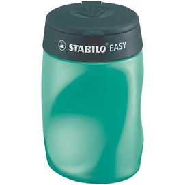Hegyező, háromlyukú, tartályos, jobbkezes, STABILO &quot;Easy&quot;, olajzöld