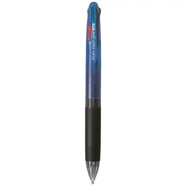 Golyóstoll, 0,25 mm, nyomógombos, négyszínű, PILOT &quot;Feed GP4&quot;, kék test