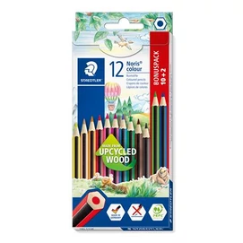 Színes ceruza készlet, hatszögletű, STAEDTLER &quot;Noris Colour 185&quot;, 10+2 különböző szín