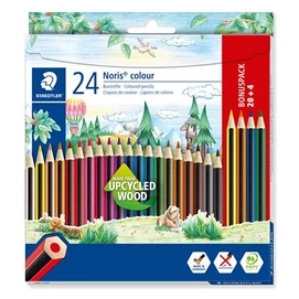 Színes ceruza készlet, hatszögletű, STAEDTLER &quot;Noris Colour 185&quot;, 20+4 különböző szín