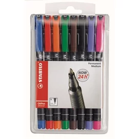 Alkoholos marker, 1 mm, STABILO &quot;OHPen M&quot;, 8 különböző szín