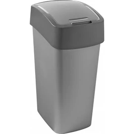 Billenős szelektív hulladékgyűjtő, műanyag, 45 l, CURVER, szürke/szürke