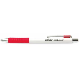 Golyóstoll, 0,4 mm, nyomógombos, FLEXOFFICE &quot;Senior&quot;, piros