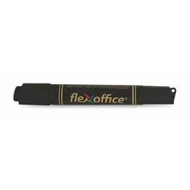 Alkoholos marker, 0,8/6,0 mm, kúpos/vágott, kétvégű, FLEXOFFICE "PM04", fekete