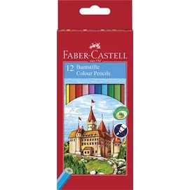 Színes ceruza készlet, hatszögletű, FABER-CASTELL &quot;Classic&quot;, 12 különböző szín