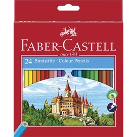 Színes ceruza készlet, hatszögletű, FABER-CASTELL &quot;Classic&quot;, 24 különböző szín