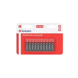 Elem, AAA, alkáli, 10 db, VERBATIM "Premium"