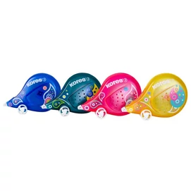 Hibajavító roller, 4,2 mm x 8 m, KORES &quot;Fantasy Scooter, Paisley&quot;, vegyes színek