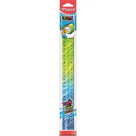 Vonalzó, műanyag, 30 cm, MAPED &quot;Twist`n Flex Decor&quot;