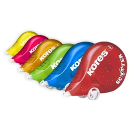 Hibajavító roller, 4,2 mm x 8 m, KORES &quot;Scooter&quot;, vegyes színek (szín nem választható)