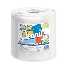 Törlőkendő, tekercses, univerzális, 2 rétegű, LUCART &quot;CLEANIT XXL 500&quot;, fehér