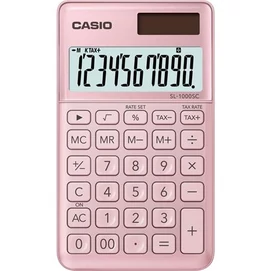 Zsebszámológép, 10 számjegy, CASIO &quot;SL 1000&quot;, világos rózsaszín