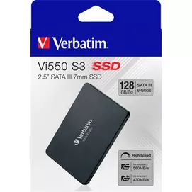 SSD (belső memória), 128GB, SATA 3, 430/560MB/s, VERBATIM &quot;Vi550&quot;