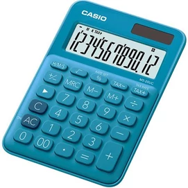 Számológép, asztali, 12 számjegy, CASIO, &quot;MS 20 UC&quot;, kék